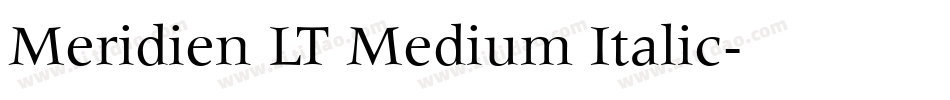 Meridien LT Medium Italic字体转换